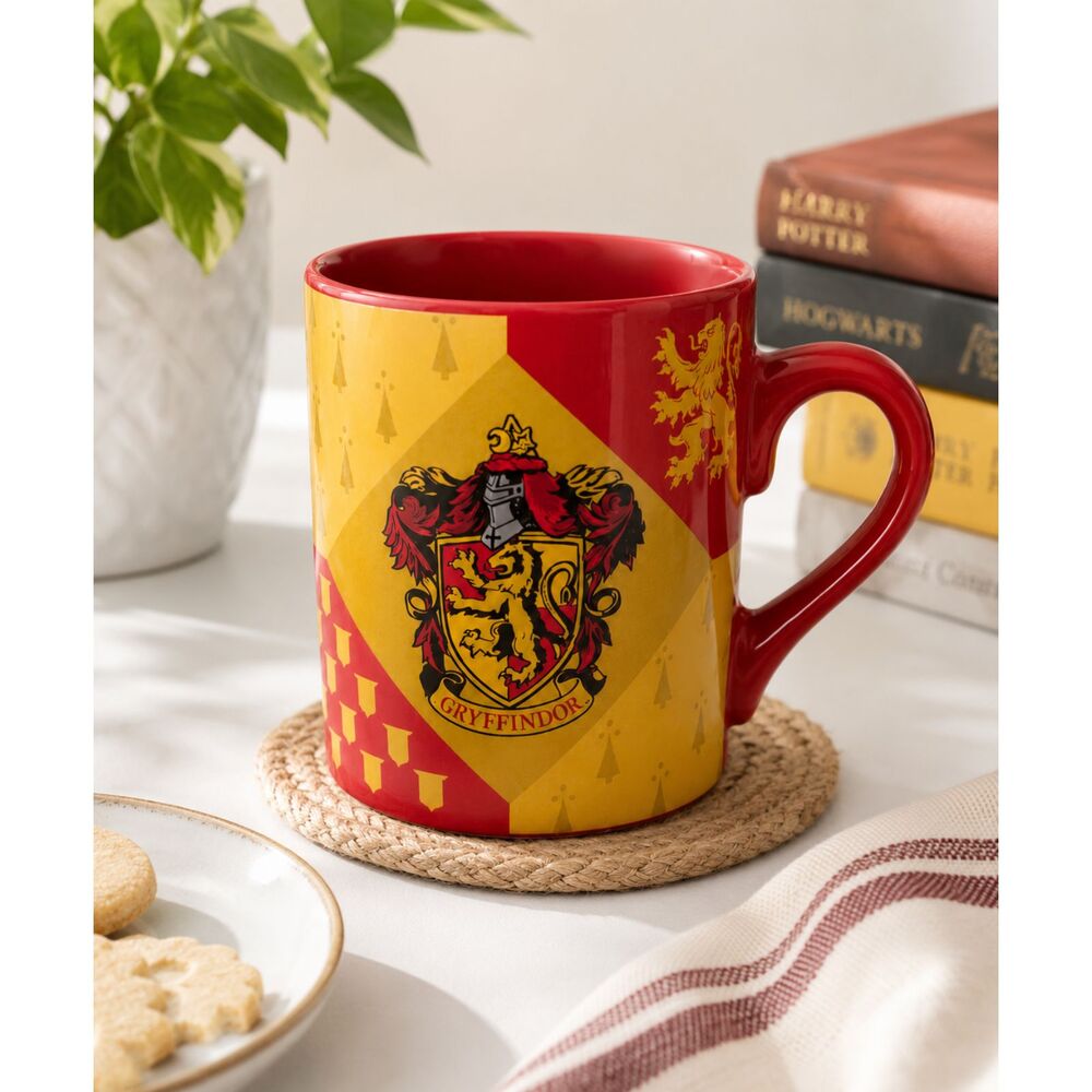 Harry Potter 14oz Gryffindor Shield Ceramic Coffee Mug Art Deco